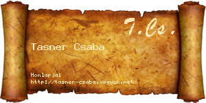 Tasner Csaba névjegykártya